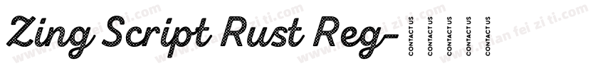 Zing Script Rust Reg字体转换